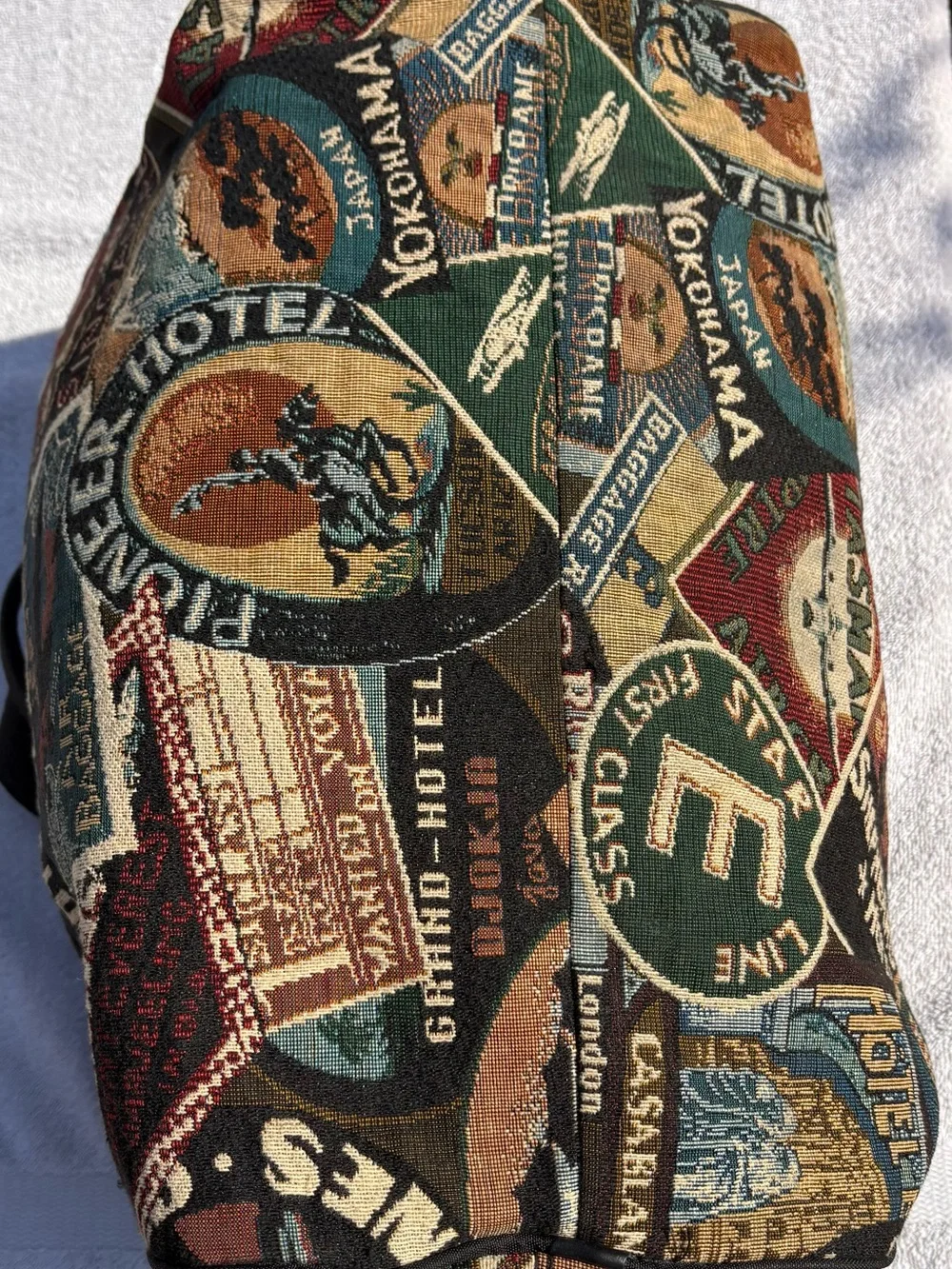 Multicolor Graphic Canvas Duffel Bag - Travel Weekender